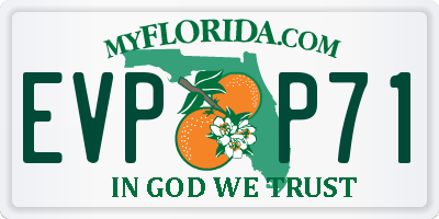 FL license plate EVPP71