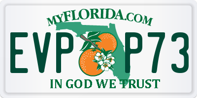 FL license plate EVPP73