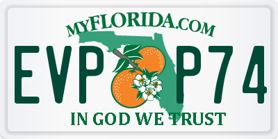 FL license plate EVPP74