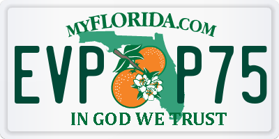 FL license plate EVPP75