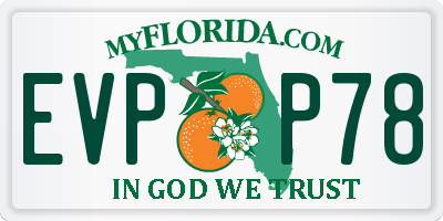 FL license plate EVPP78