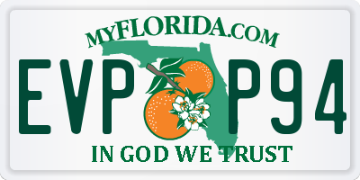 FL license plate EVPP94