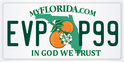 FL license plate EVPP99