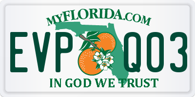 FL license plate EVPQ03