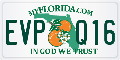 FL license plate EVPQ16