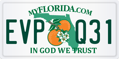 FL license plate EVPQ31