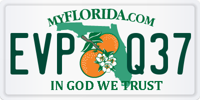 FL license plate EVPQ37