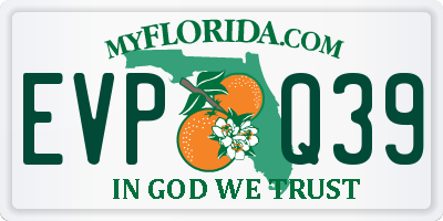 FL license plate EVPQ39