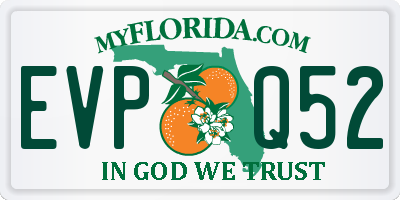 FL license plate EVPQ52