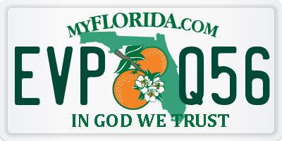 FL license plate EVPQ56