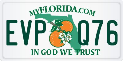 FL license plate EVPQ76