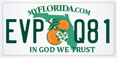 FL license plate EVPQ81