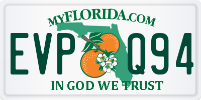 FL license plate EVPQ94