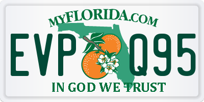 FL license plate EVPQ95