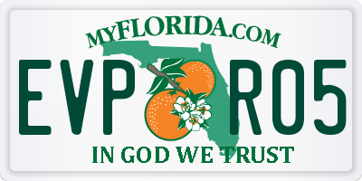 FL license plate EVPR05