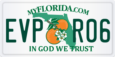 FL license plate EVPR06