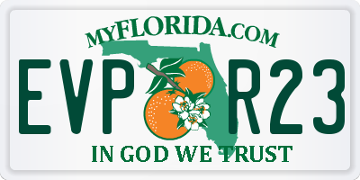 FL license plate EVPR23