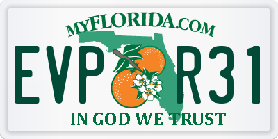 FL license plate EVPR31