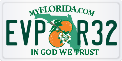 FL license plate EVPR32