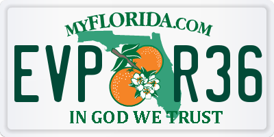 FL license plate EVPR36