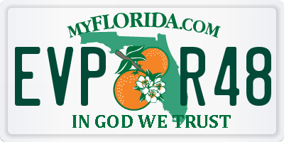 FL license plate EVPR48