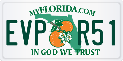 FL license plate EVPR51
