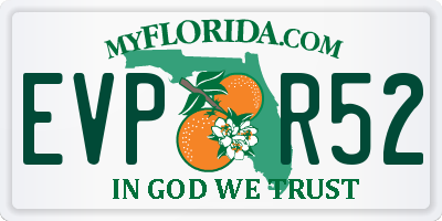 FL license plate EVPR52