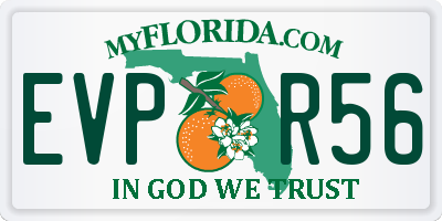 FL license plate EVPR56