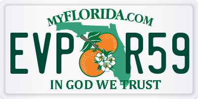FL license plate EVPR59