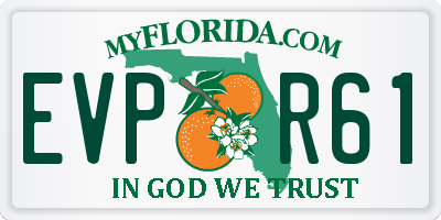 FL license plate EVPR61
