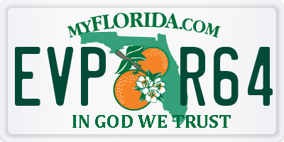 FL license plate EVPR64