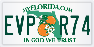 FL license plate EVPR74