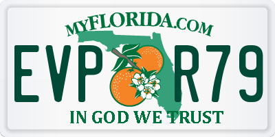 FL license plate EVPR79