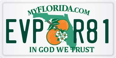 FL license plate EVPR81