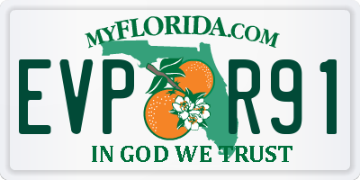 FL license plate EVPR91