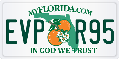 FL license plate EVPR95