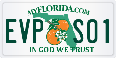 FL license plate EVPS01