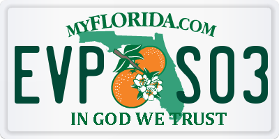 FL license plate EVPS03