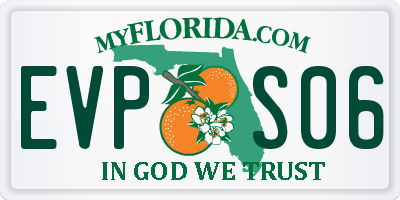FL license plate EVPS06