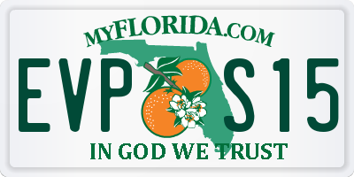 FL license plate EVPS15