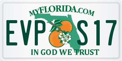 FL license plate EVPS17