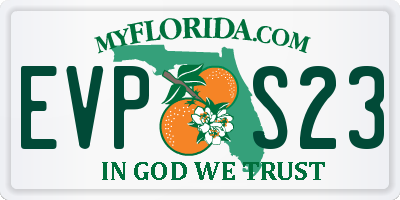 FL license plate EVPS23
