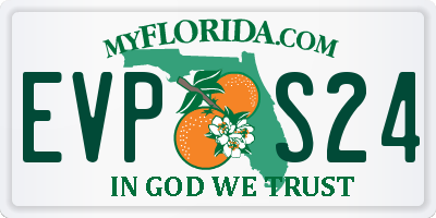 FL license plate EVPS24