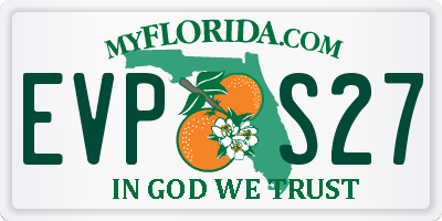 FL license plate EVPS27