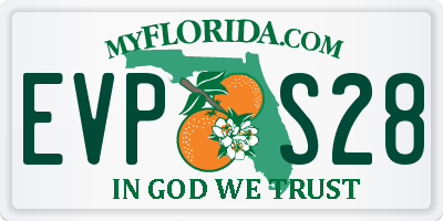 FL license plate EVPS28