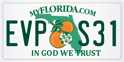 FL license plate EVPS31
