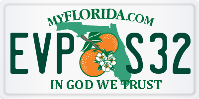 FL license plate EVPS32