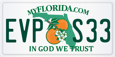 FL license plate EVPS33
