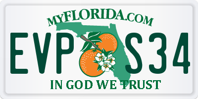 FL license plate EVPS34
