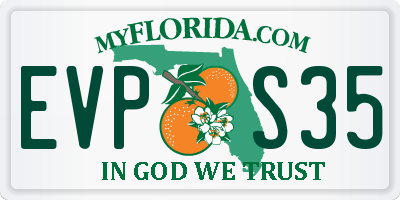 FL license plate EVPS35